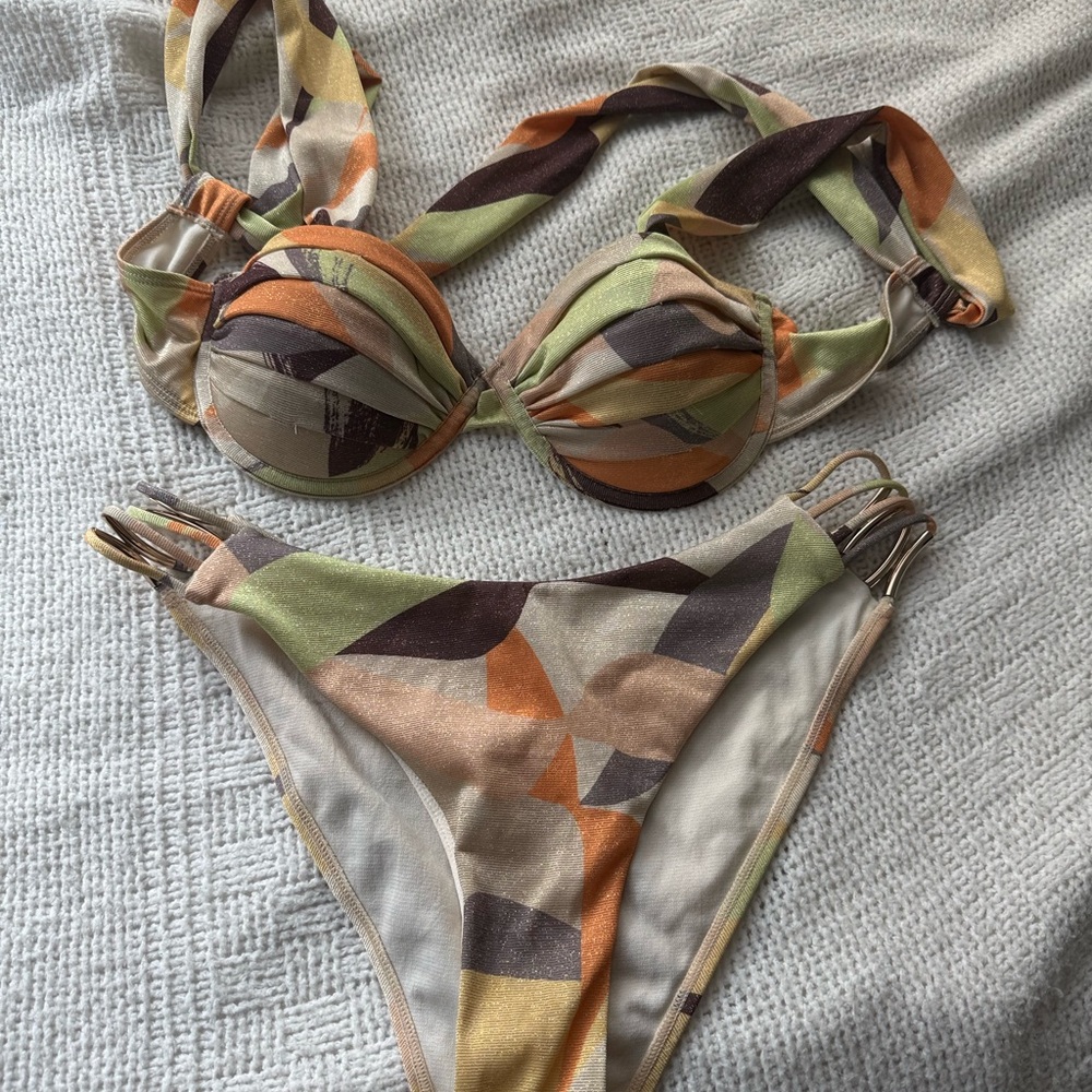 River Island Geometric Bikini Set